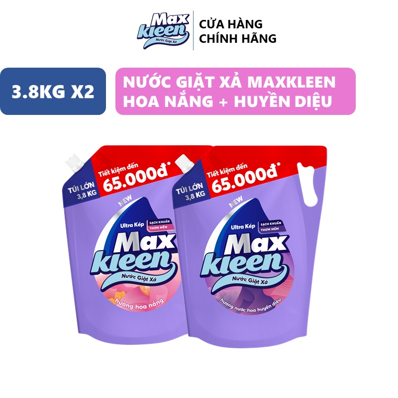 Ảnh Combo 2 Túi nước giặt xả MaxKleen Hoa nắng + Huyền diệu 3.8kg/túi 2