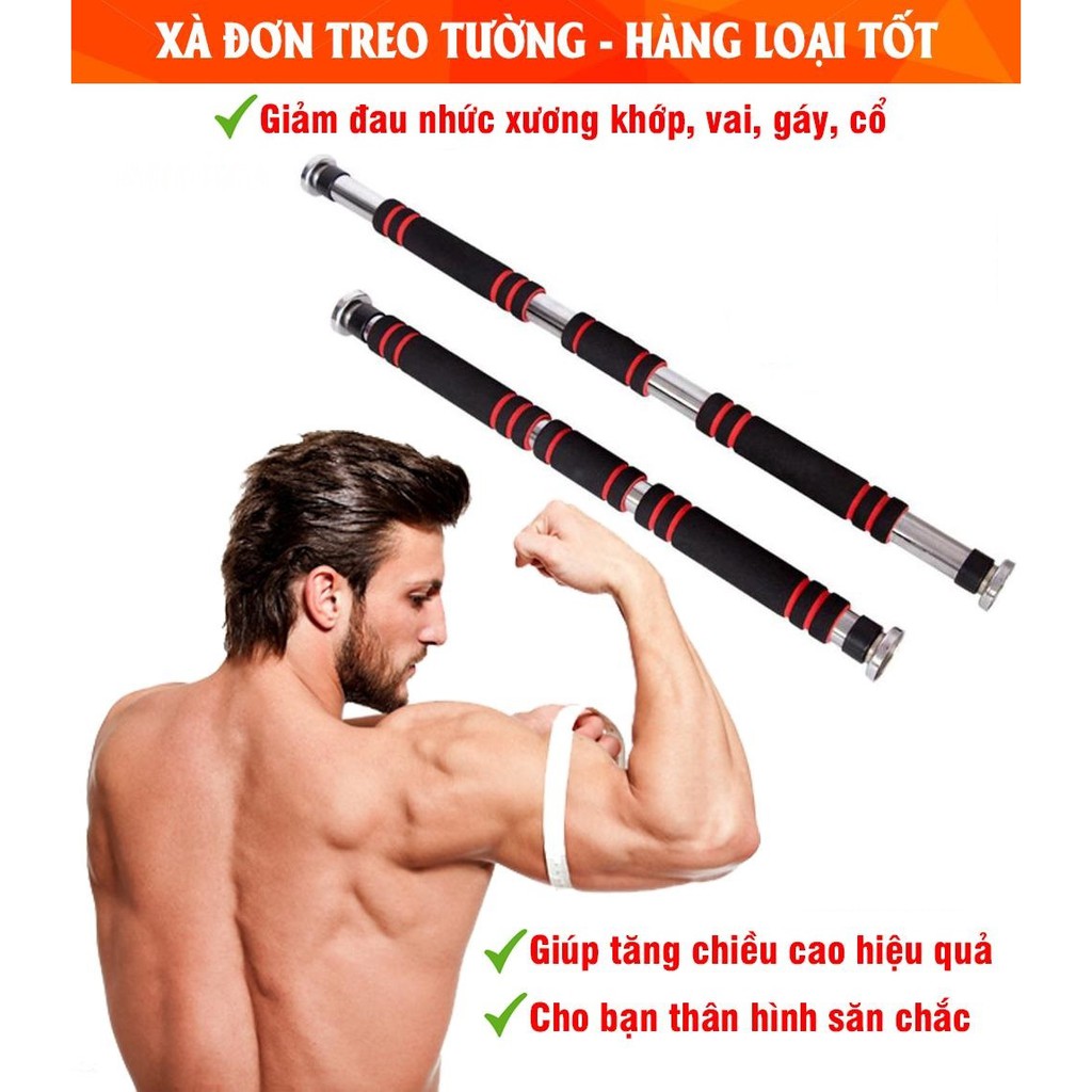 Ảnh AMALIFE Thanh Tập Xà Đơn Treo Tường Gắn Cửa Tùy Chỉnh Dài Từ 62-120cm Tập Gym Thể Thao Tăng Cường Cơ Bắp Tại Nhà 2