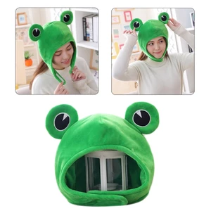 OXXGGKAO Vui Nhộn Cho Mắt Ếch Hoạt Hình Sang Trọng Mũ Đồ Chơi Xanh Mũ Đội Đầu Cosplay Đảng Costu
