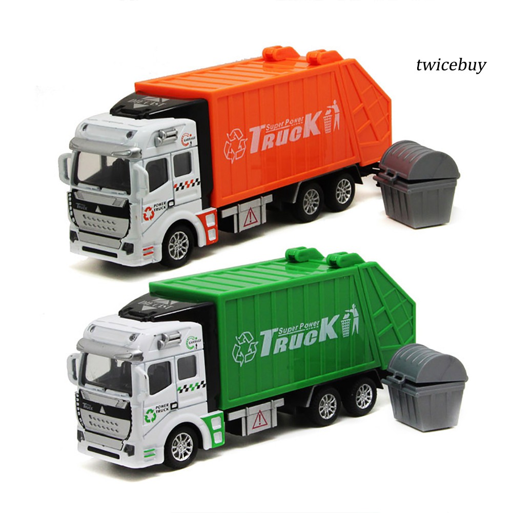Mô hình xe chở rác có thùng rác mini tỉ lệ 1/48 cho trẻ vui chơi ...