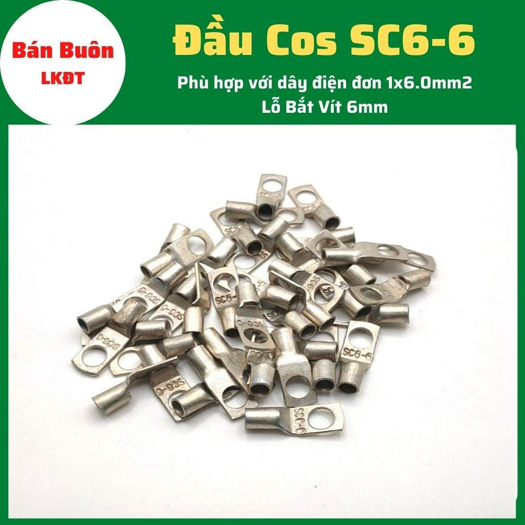 Đầu Cos SC6-6, cos SC, đầu cos tròn trần, cos đồng, bịt đầu SC bằng ...