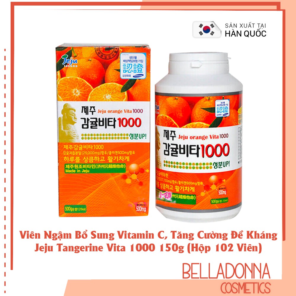 Viên Ngậm Cung Cấp Vitamin C Jeju Tangerine Vita 1000 150g Hàn Quốc ...