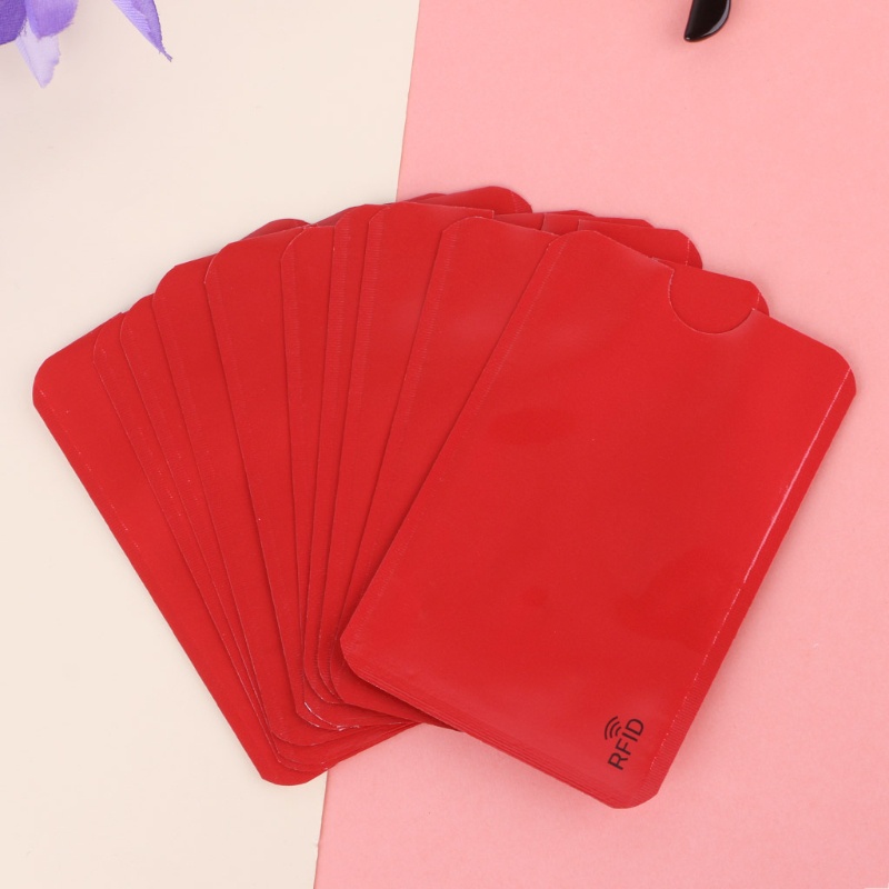 VIC 10 CÁI Bảo vệ thẻ tín dụng Tay áo an toàn RFID Chặn ID Giá đỡ lá chắn