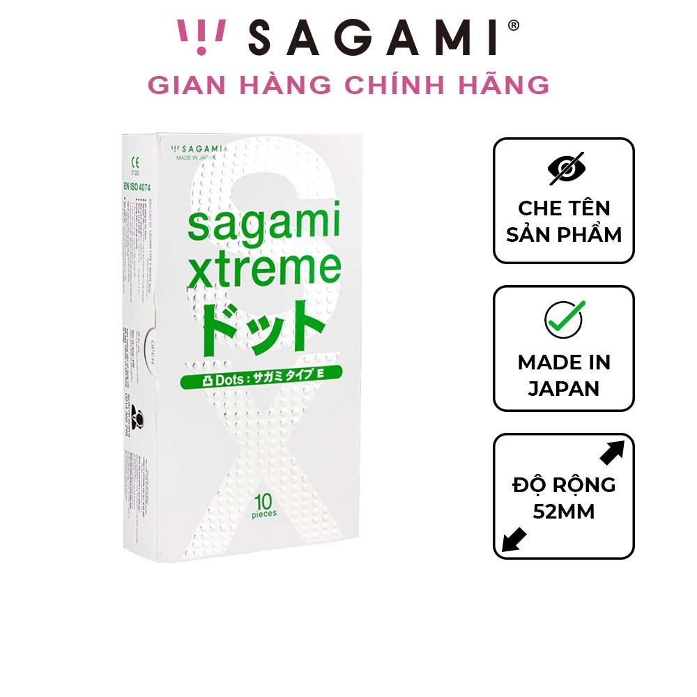 Ảnh Bao cao su gai Sagami White Box - Hộp 10 bao 1