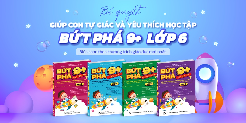 Mô tả Sách Bứt phá 9+ lớp 6 môn Toán (Theo chương trình SGK mới). Bí kíp giúp con đạt toàn điểm 9,10 trên lớp - 1