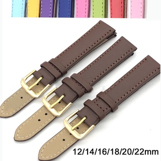 Dây Đeo Đồng Hồ Bằng Da PU 12mm 14mm 16mm Nhiều Màu Tùy Chọn