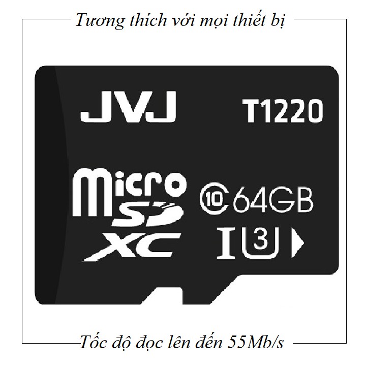 Ảnh Thẻ nhớ 64Gb JVJ Class 10 U3 - Dùng cho tất cả các dòng thiết bị hỗ trợ thẻ nhớ micro, camera giám sát-Bảo hành 5 năm 4