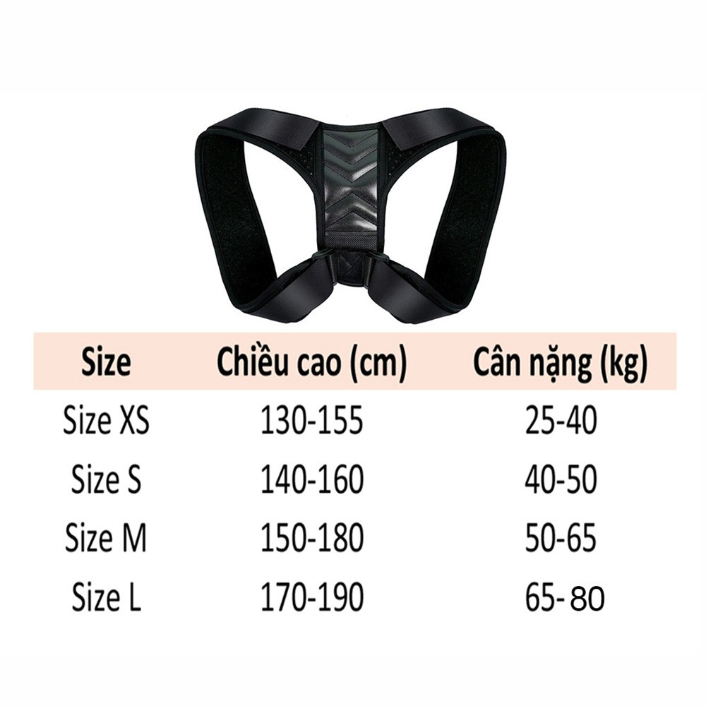 Đai chống gù lưng nam nữ Posture corrector điều chỉnh tư thế SPORTY BC16