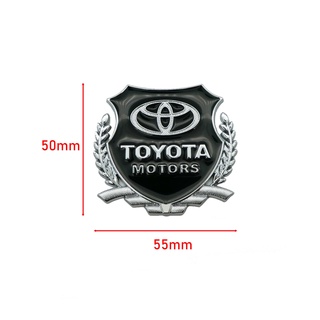 2 Miếng Dán Kim Loại 3D Trang Trí Cửa Sổ Xe Hơi Toyota