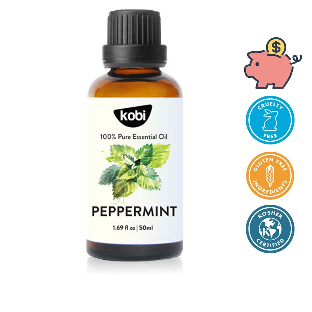 Tinh dầu Bạc Hà Kobi peppermint essential oil giúp thơm phòng, giải cảm, đuổi chuột hiệu quả - 50ml