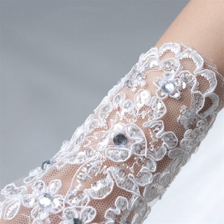 Găng Tay Công Chúa Ren Kim Cương Tiệc Cưới Nữ Ngọc Trai Giả Ren Găng Tay Cô Dâu Ngón Cô Dâu Váy Cô Dâu Găng Tay Trẻ Em Quà Tặng Sinh Nhật