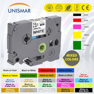 Băng Keo 6mm 9mm 12mm TZe-231 tze231 tze131 TZE631 PT-H110 PT-H107B PT-D450 PT-D600 Brother Máy In Nhãn Brother P-Touch
