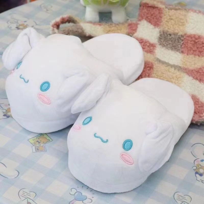 BS1 Cinnamoroll Dép di chuyển tai Sáng tạo và đáng yêu mùa xuân thu đông dép đi trong nhà sang trọng giày dễ thương