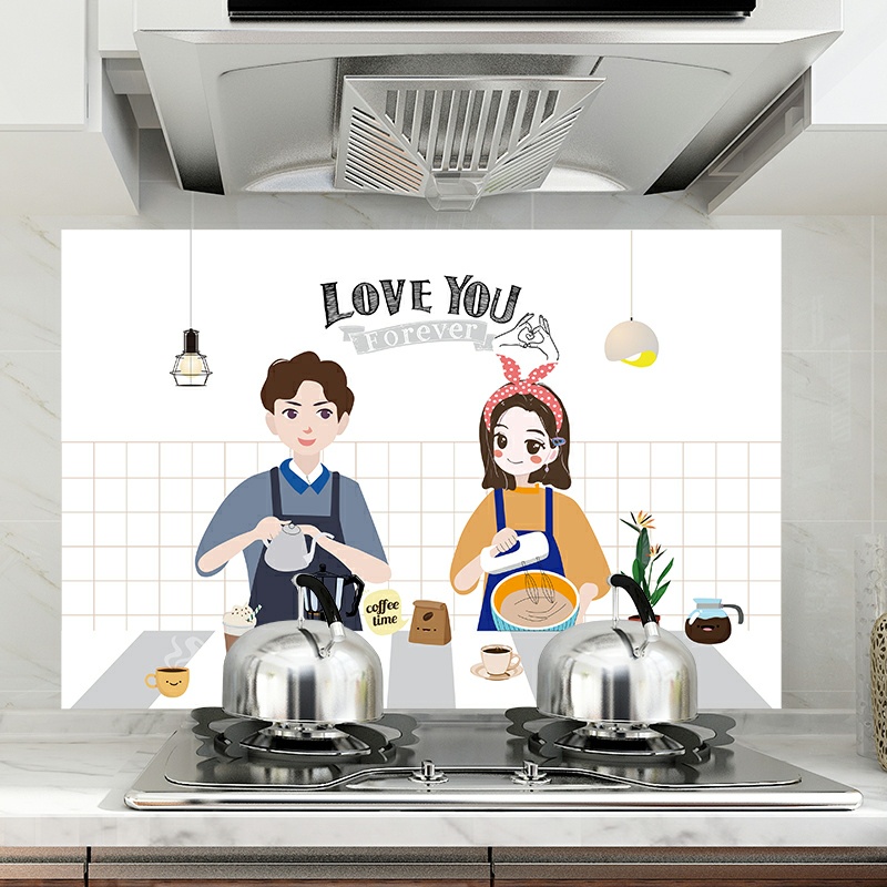 Tranh Dán Bếp Chống Dầu Mỡ 60 x 90cm  Chịu Nhiệt, Giấy Decal Trang Trí Decor Bếp Đẹp