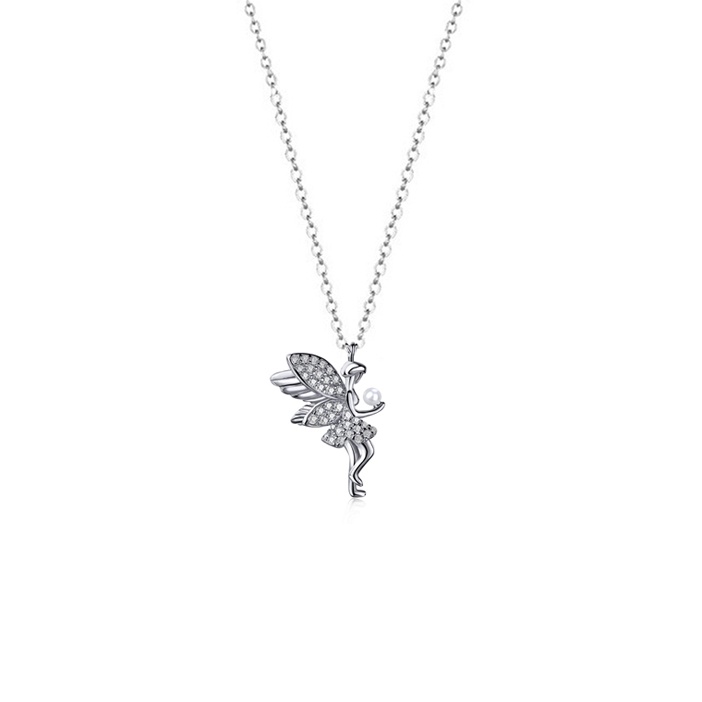 Dây chuyền bạc ATJ9082 thiết kê mặt thiên thần cao cấp , vòng cổ Angel Necklace -  ANTA Jewelry