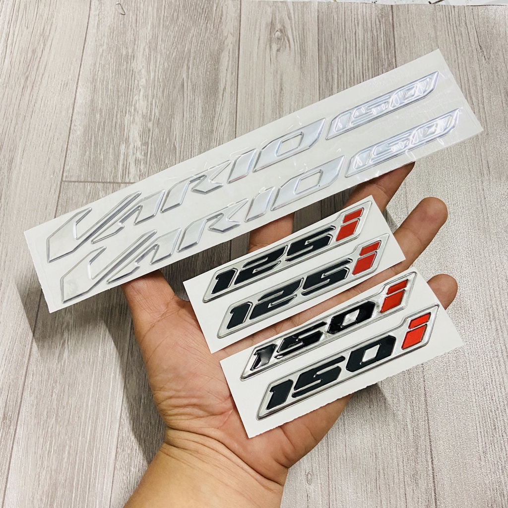 [SONG SÁT] TEM DÁN CHỮ XE VARIO NỔI KẾT HỢP TEM CHỮ SỐ 150i TRANG TRÍ ...
