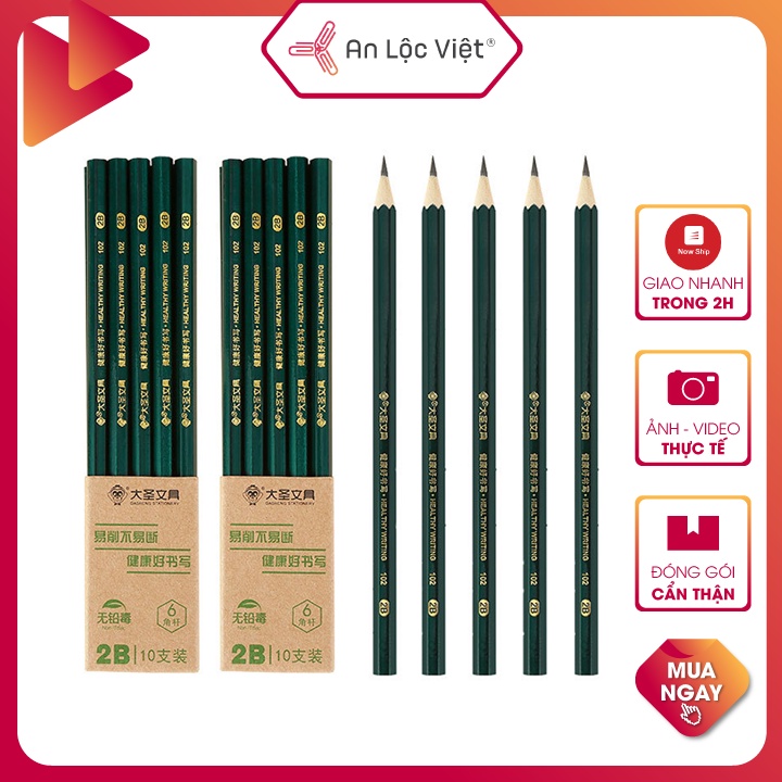 [BAO GI SN] Combo 20 Bút Chì G 2B - HB Thân Xanh với rut chì nét đậm & chắc chắn, mẫu Bút chì g hot nhất hin nay