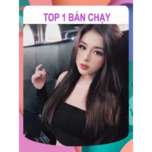 KẸP TÓC GIẢ CHỮ U NỬA ĐẦU DÀI 45-50CM CỤP NHẸ DỊU DÀNG LƯỚI HOA CO DÃN