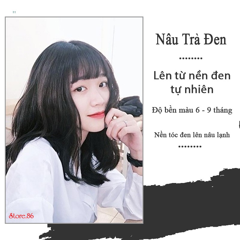 Thuốc nhuộm tóc màu NÂU TRÀ ĐEN 100ML màu nhuộm lên chuẩn tone