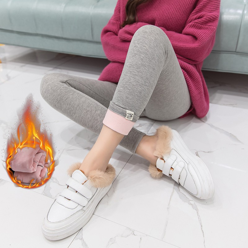 Quần Legging nhung dài thời trang giữ ấm dành cho mẹ bầu