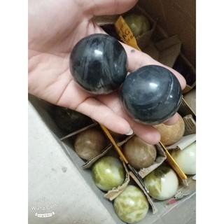Cặp Bi Đá Spentine Để Lăn Tay Cực Tốt