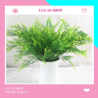 Lá Giả- Cụm Lá Dương Xỉ, Cắm Điểm 40cm 7 Nhánh Decor Lọ Hoa, Làm Hoa Handmade Chụp Ảnh
