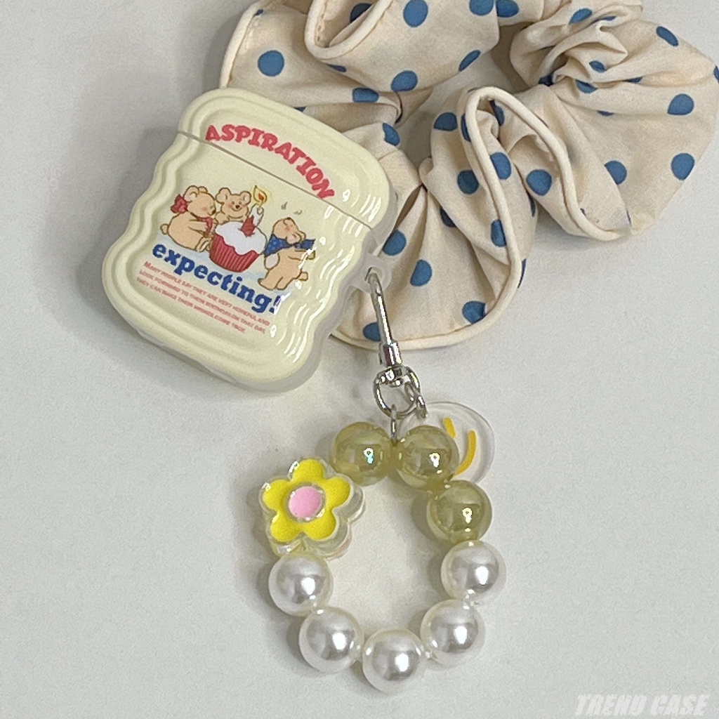 Vỏ Bảo Vệ Hộp Sạc Tai Nghe AirPods 1 2 3 Pro Kết Nối Bluetooth Không Dây Chất Liệu Dẻo Gắn Móc Khóa Hình