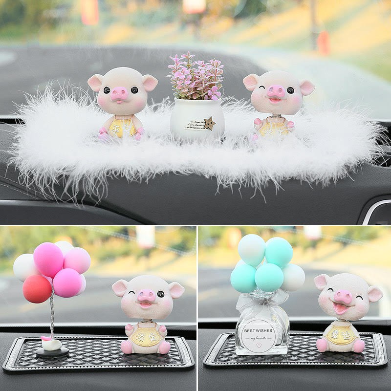 Decor heo, lợn thần tài trang trí taplo ô tô, phụ kiện xe hơi sáng tạo, hoặc để bàn làm việc