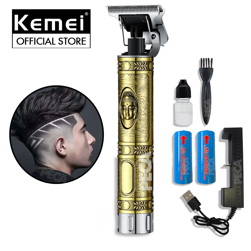 Ảnh Tông đơ chấn viền không dây Kemei KM-1974A có 2 pin rời, có thể sạc lại,có thể khắc tatoo, cạo trắng... - CHÍNH HÃNG 1