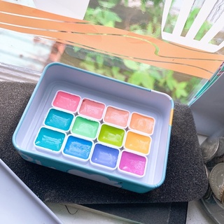 MIJELLO GOLD 🐻💕 Set 12 màu nước tông pastel bỏ túi
