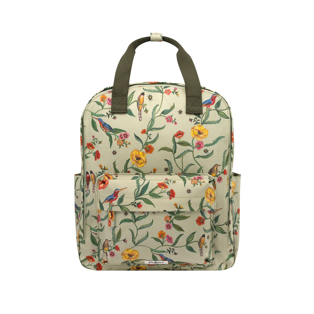 Cath Kidston - Ba lô đi học/đi làm/Utility Backpack - Summer Birds - Green -1048988