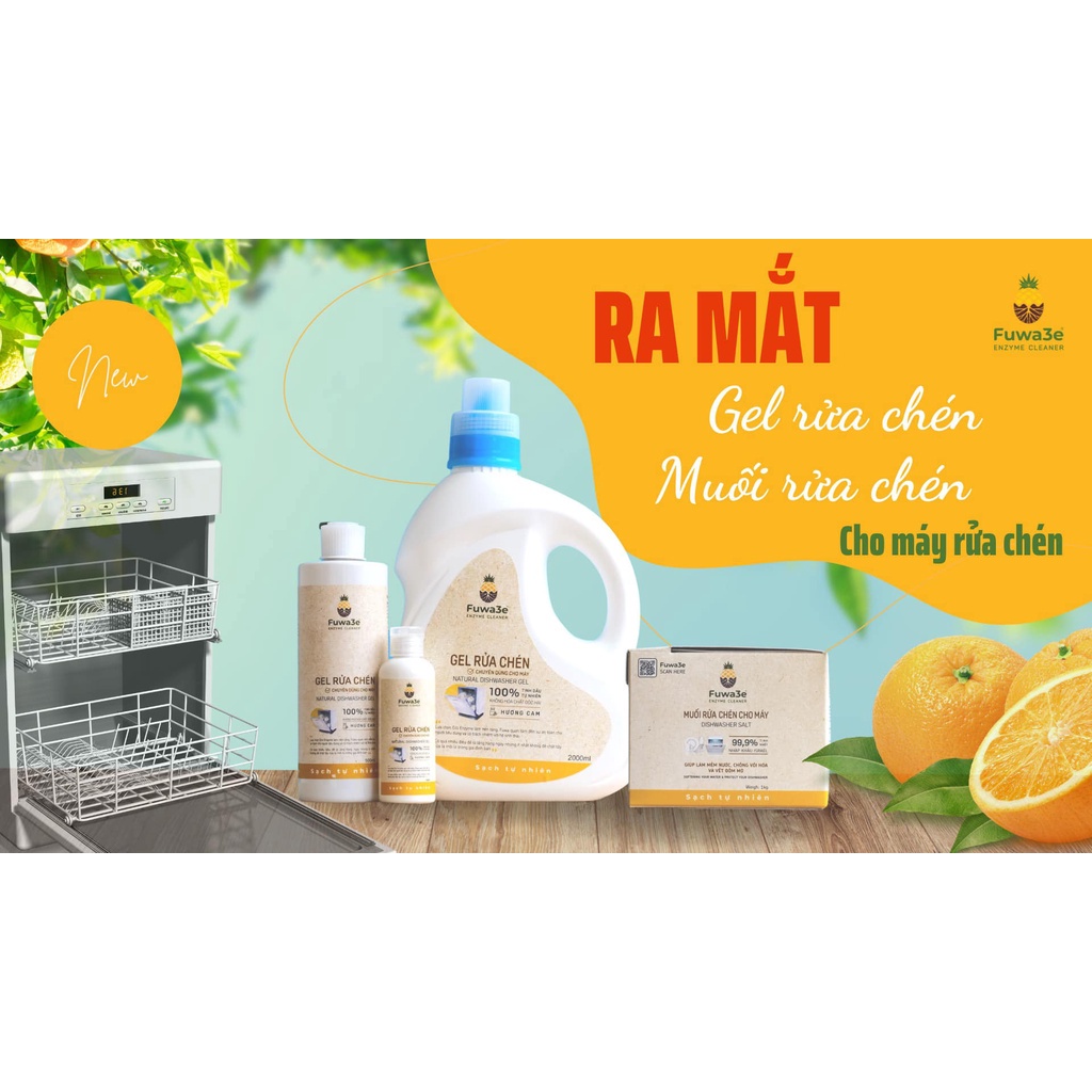 Nước rửa chén Nước rửa tay Fuwa3e hàng hữu cơ, an toàn cho bé Natural love PP