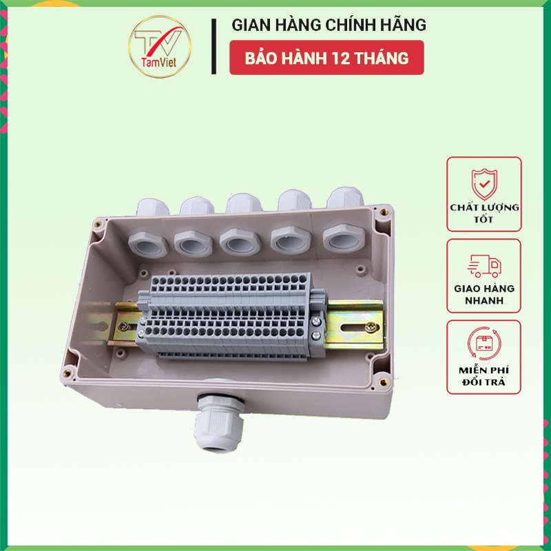 Hộp nối dây điện Tâm Việt, hộp nối điện chống nước 6 ngả IP 65 | Shopee ...