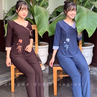 Đồ Lam Đi Chùa # Thun Tim Nơ # Đồ Bộ Nữ # Quần Áo