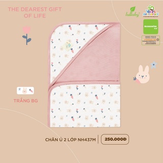 Chăn Ủ Cotton Có Mũ Lullaby NH437M 2 Lớp Xinh Xắn Cho Bé