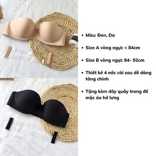 Áo ngực không dây mặc cúp ngực nâng ngực, Áo lót nữ đúc su không gọng chống tuột DEVARI A218