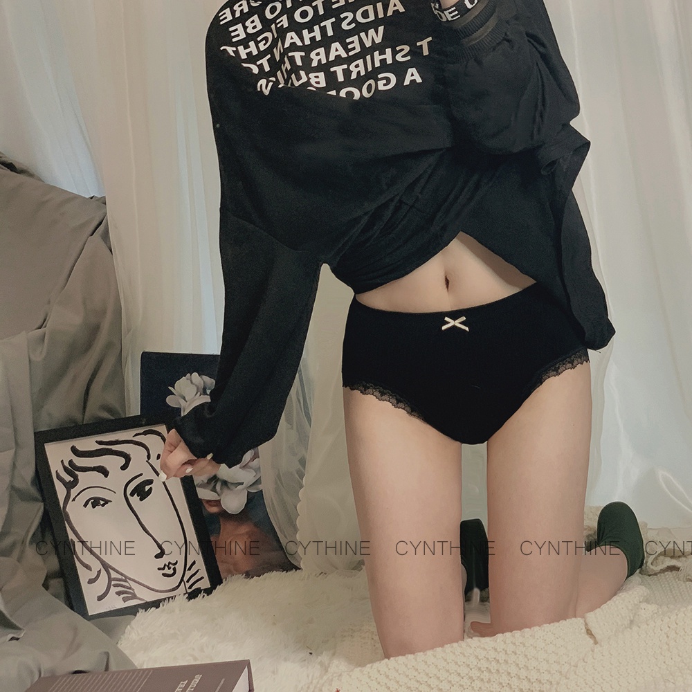 Quần Lót Cotton Không Đáy Kháng Khuẩn Lưng Cao Thoải Mái Cho Nữ