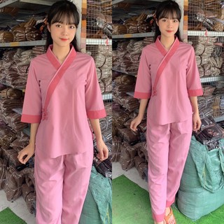 Đồ Lam Đi Chùa # Tim 3Nút # Đồ Bộ Nữ # Quần Áo