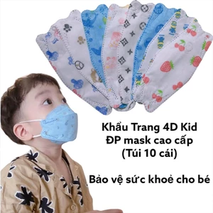 combo 5 túi 50 Khẩu trang 4 lớp kháng khuẩn KF94 (dành cho bé từ 4-12 tuổi)