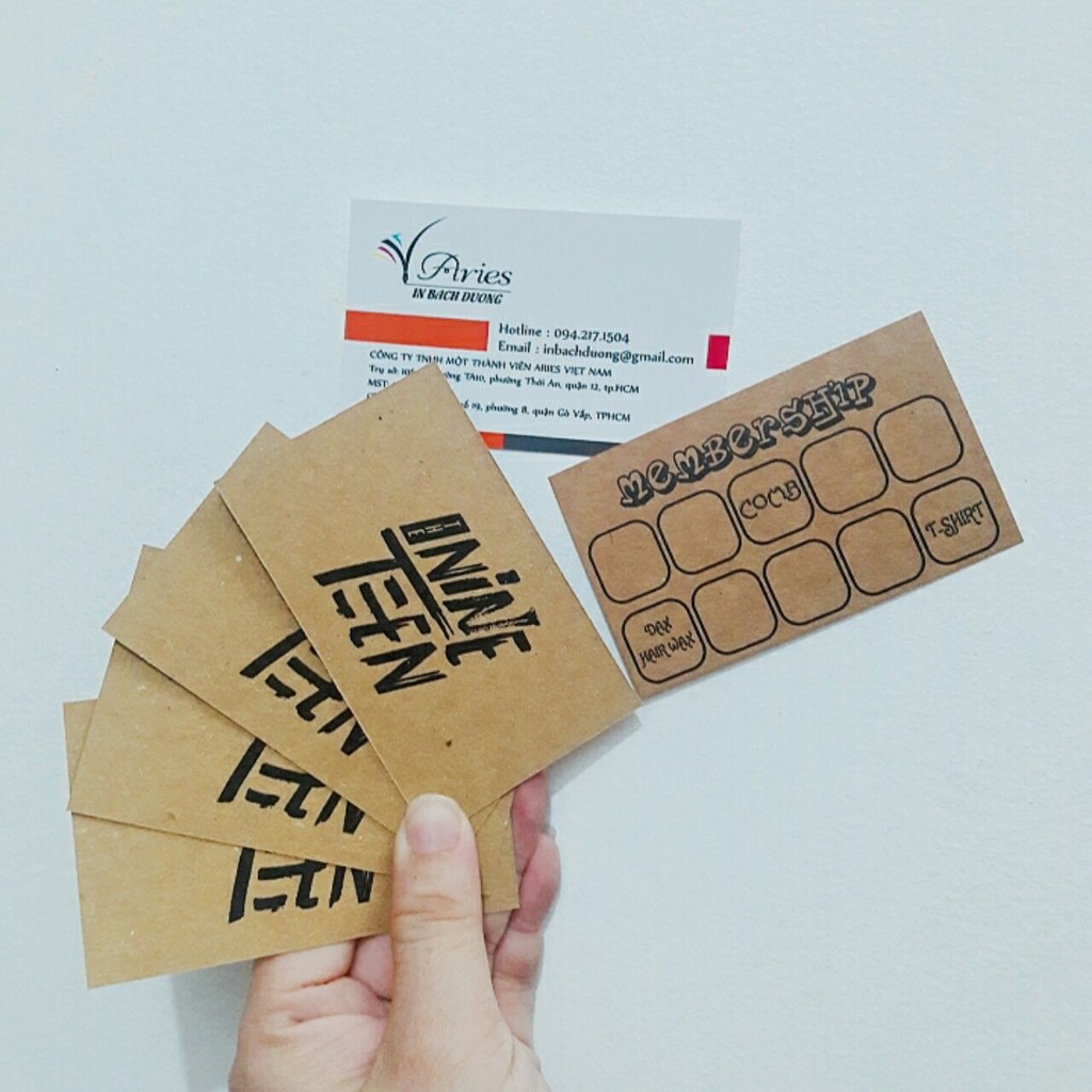 Nh N In Namecard Gi Y Kraft Danh Thi P Gi Y Kraft In B Ch D Ng Shopee Vi T Nam