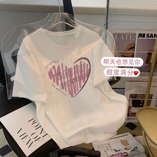 Áo thun HIIXIIVI 100% cotton tay ngắn cổ tròn in hình thời trang mùa hè phong cách Hàn Quốc 2022 dành cho nữ