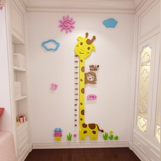 Tranh mica dán tường thước đo chiều cao cho bé trang trí phòng ngủ ...