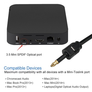 Cáp quang kết nối âm thanh SPDIF đầu cắm 3.5mm dài 2m 3m 5m - Dây âm thanh quang toslink 3.5mm dài 2 mét