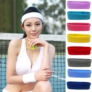 Băng đô Cotton co giãn chất lượng / Băng đô mồ hôi thể thao Unisex / Băng đô chạy bộ bóng rổ Yoga / Nam nữ Dây đeo đầu tập thể dục đàn hồi