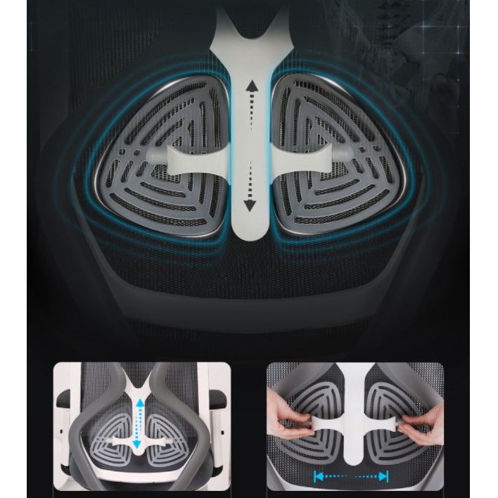 [The Manson - Hỏa Tốc 1h Nhận] Ghế Văn Phòng Công Thái Học Xiaomi Manson Butterfly Wing Màu Đen Xám