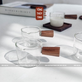 TỐNG THỦY TINH CÁN GỖ MINI NHỎ CỰC XINH - DUNG TÍCH 50ML