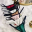 CK050 Quần Lót Lọt Khe sexy Vải Lụa - quần chíp lụa màu viền đen - Kelly Wang