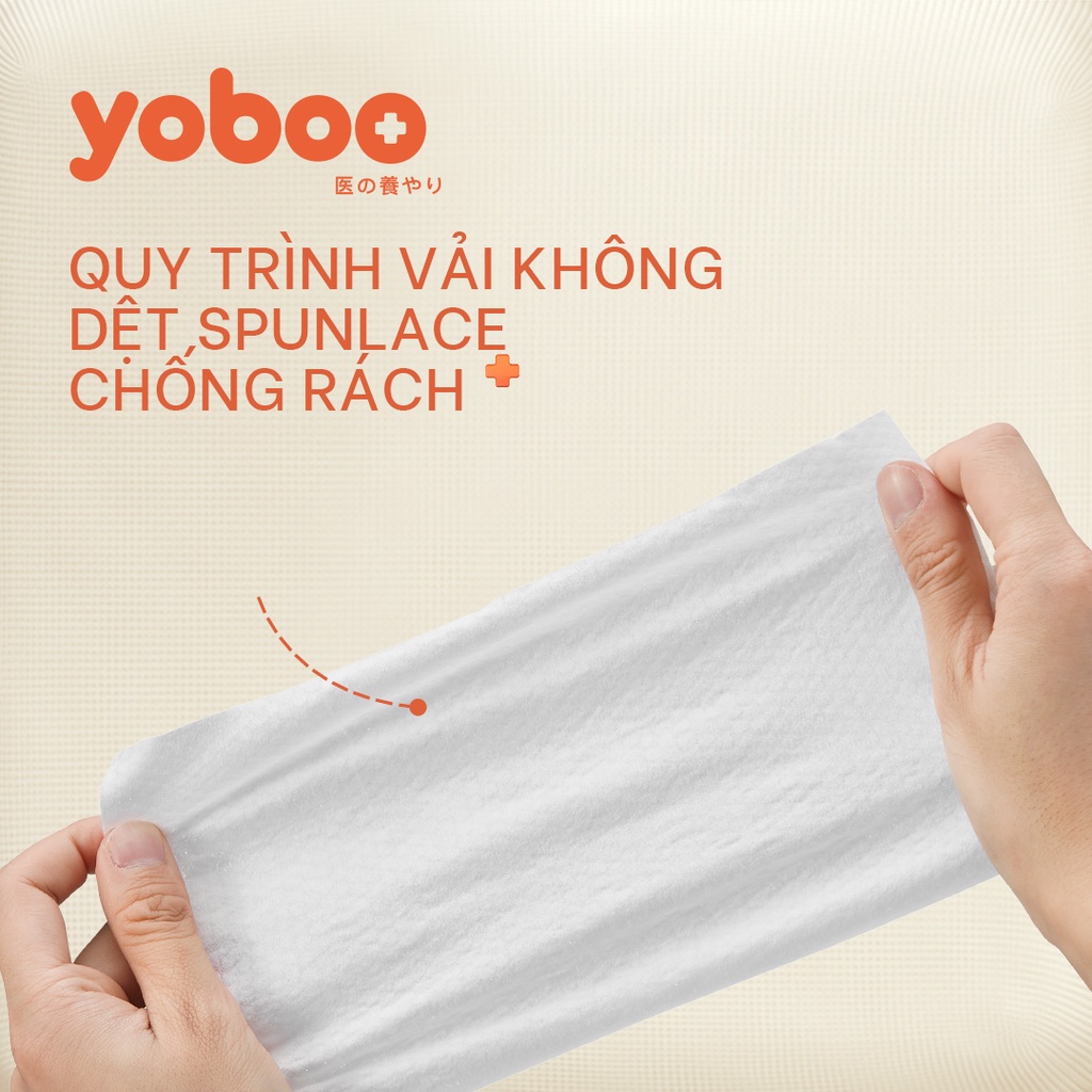 Mô tả Khăn giấy ướt Yoboo YB-0078 dịu nhẹ không chất bảo quản gói 10 tờ - Hàng chính hãng - 6