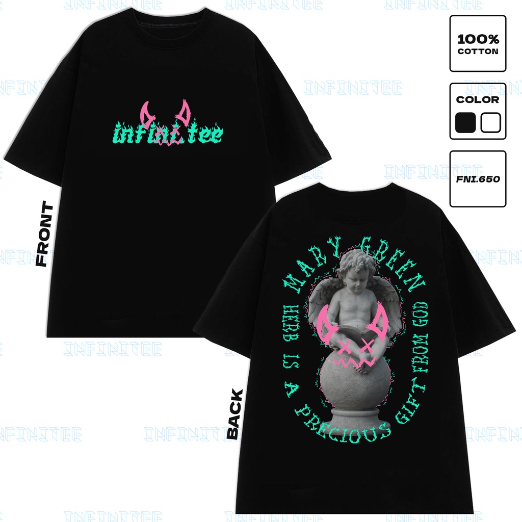 Áo thun INFINITEE Fni0650B, Thun 100% Cotton - form rộng Unisex.