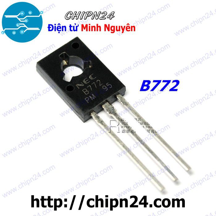 [10 CON] (KT1) Transistor B772 TO-126 PNP 3A 40V (2SB772 772) | Shopee ...